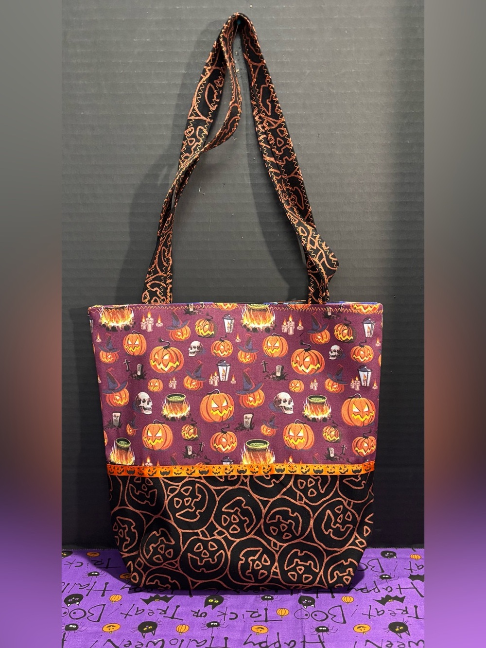 Festive Halloween Pumpkins Small Tote Bag